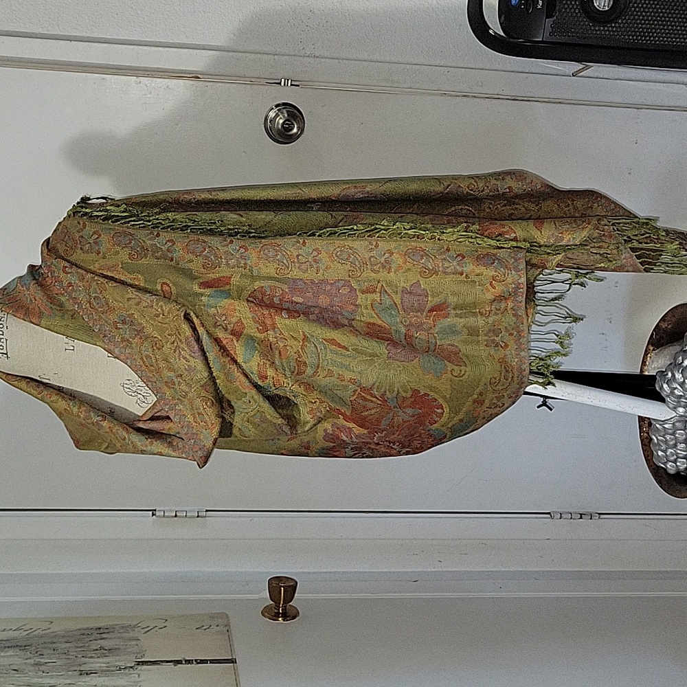 CASHMERE Multicolor Paisley Wrap/Shawl/Large Scarf